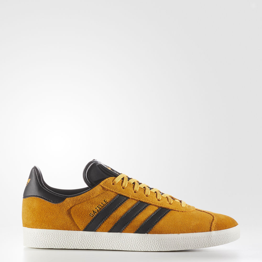 Adidas Gazelle - Originals ανδρικα - Κίτρινα/Μαυρα/Χρυσο Χρωμα Μεταλλικός,Μέγεθος: EU 36 – 54 2/3 (6